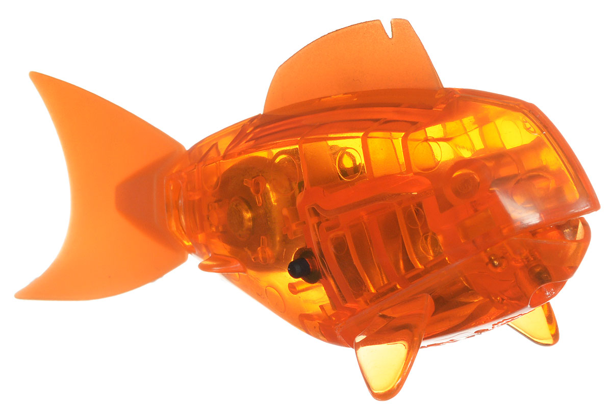 Hexbug Микро-робот AquaBot с аквариумом цвет оранжевый460-2914_оранжевый Hexbug Микро-робот AquaBot с аквариумом цвет оранжевый460-2914_оранжевыйУникальный микро-робот Hexbug Aquabot изготовлен из безопасного пластика и выполнен в виде забавной рыбки. Теперь микро-роботы осваивают и водные глубины! Все что нужно - это прозрачная емкость и простая водопроводная вода. Бросьте Aquabot в жидкость, он почувствует комфортную для себя стихию и радостно зашевелит хвостом. Несколько режимов работы робота позволяют ему точно имитировать движение настоящей рыбки, неспешно плавая на поверхности или быстро погружаясь на глубину. Робот Aquabot плавает как настоящая рыба и непредсказуем в направлении движения. Если микро-робот замер, то достаточно просто всколыхнуть аквариум, и он снова поплывёт. Вне воды он автоматически выключается. В комплект входит пластиковый аквариум. Для работы игрушки необходимы 2 батарейки типа LR44 (в комплекте).