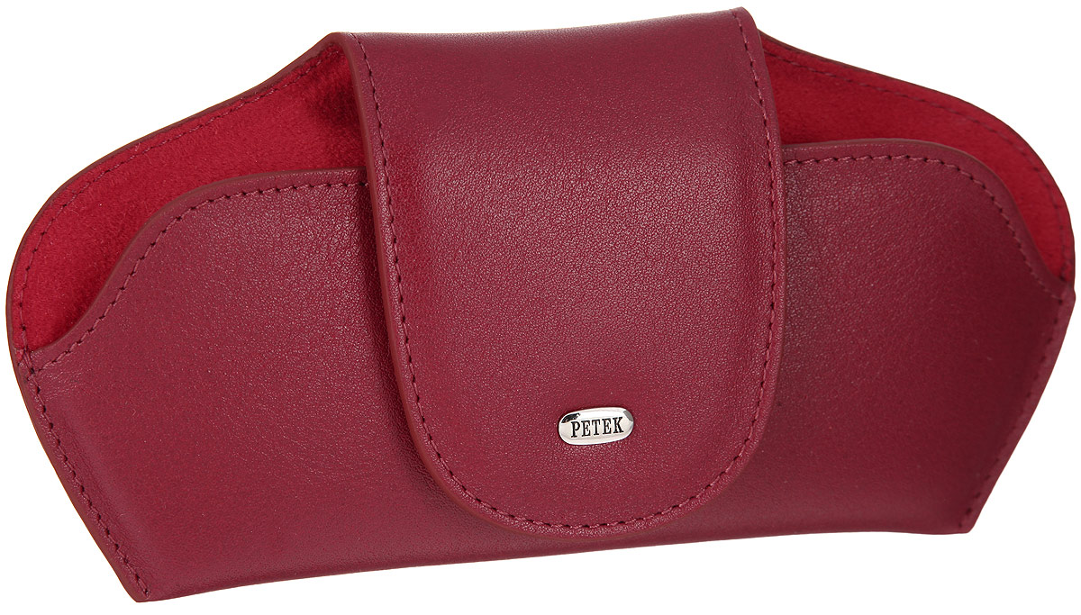 Футляр для очков Petek 1855, цвет: бургунди. 632.4000.10632.4000.10 Red Футляр для очков Petek 1855, цвет: бургунди. 632.4000.10632.4000.10 RedСтильный футляр для очков Petek выполнен из натуральной кожи и оформлен металлической пластиной с гравировкой бренда. Изделие закрывается небольшим клапаном на кнопку, под клапаном - кармашек. Подкладка изготовлена из мягкого текстильного материла. На задней стороне футляра есть шлевка, благодаря которой футляр можно носить на ремне. Футляр для очков это не только красота и стиль, но и просто необходимый аксессуар для тех, кто хочет продлить жизнь своим очкам.