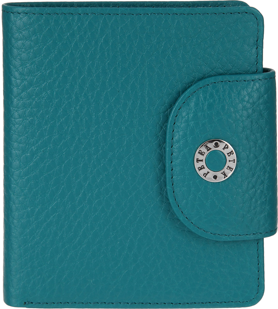 Портмоне женское Petek 1855, цвет: бирюзовый. 346.46B.32346.46B.32 Turquoise Портмоне женское Petek 1855, цвет: бирюзовый. 346.46B.32346.46B.32 TurquoiseСтильное портмоне Petek 1855 выполнено из высококачественной натуральной кожи с зернистой фактурой, оформлено металлической фурнитурой с символикой бренда. Портмоне раскладывается пополам и закрывается хлястиком на кнопку, внутри изделия расположены два отделения для купюр, отделение для монет на кнопке, четыре потайных кармана, четыре кармашка для кредитных карт. Портмоне упаковано в коробку из плотного картона с логотипом фирмы. Это элегантное портмоне непременно подойдет к вашему образу и порадует стилем и функциональностью.
