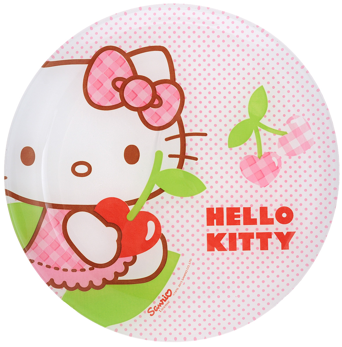 Тарелка десертная Luminarc Hello Kitty Cherries, диаметр 20,5 смJ0023 Тарелка десертная Luminarc Hello Kitty Cherries, диаметр 20,5 смJ0023Десертная тарелка Luminarc Hello Kitty Cherries, изготовленная из ударопрочного стекла, имеет изысканный внешний вид. Такая тарелка прекрасно подходит как для торжественных случаев, так и для повседневного использования. Идеальна для подачи десертов, пирожных, тортов и многого другого. Она прекрасно оформит стол и станет отличным дополнением к вашей коллекции кухонной посуды. Диаметр тарелки (по верхнему краю): 20,5 см.