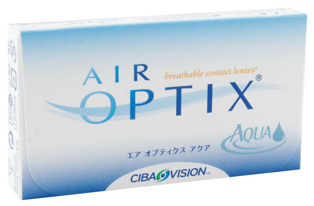 CIBA контактные линзы Air Optix Aqua (3шт / 8.6 / 14.20 / +1.00)12154 CIBA контактные линзы Air Optix Aqua (3шт / 8.6 / 14.20 / +1.00)12154Контактные линзы Air Optix Aqua являются революционными силикон-гидрогелевыми новейшими контактными линзами от производителя, известного во всем мире - Ciba Vision. Когда началась разработка этих линз, то в качестве основы взяли известные линзы предшествующего поколения. Их доработала команда профессионалов, учитывая новые технологии и возможности. Как и предшествующая модель, эти линзы сделаны из расчета месячного ношения. Производят линзы из нового материала лотрафикон В, показывающего отличный результат по содержанию влаги и по проводимости кислорода. Линзы можно носить как в дневное время (в течение тридцати дней), так и для пролонгированного применения в течение 6 суток. Но каким бы режимом вы не воспользовались при их ношении - на протяжении всего месяца линзы будут следить за вашими глазами, подарив вам комфорт и увлажнённость. Технологии Aqua Moisture - это комплексные меры от известной фирмы Ciba Vision, которые используются при производстве линз....