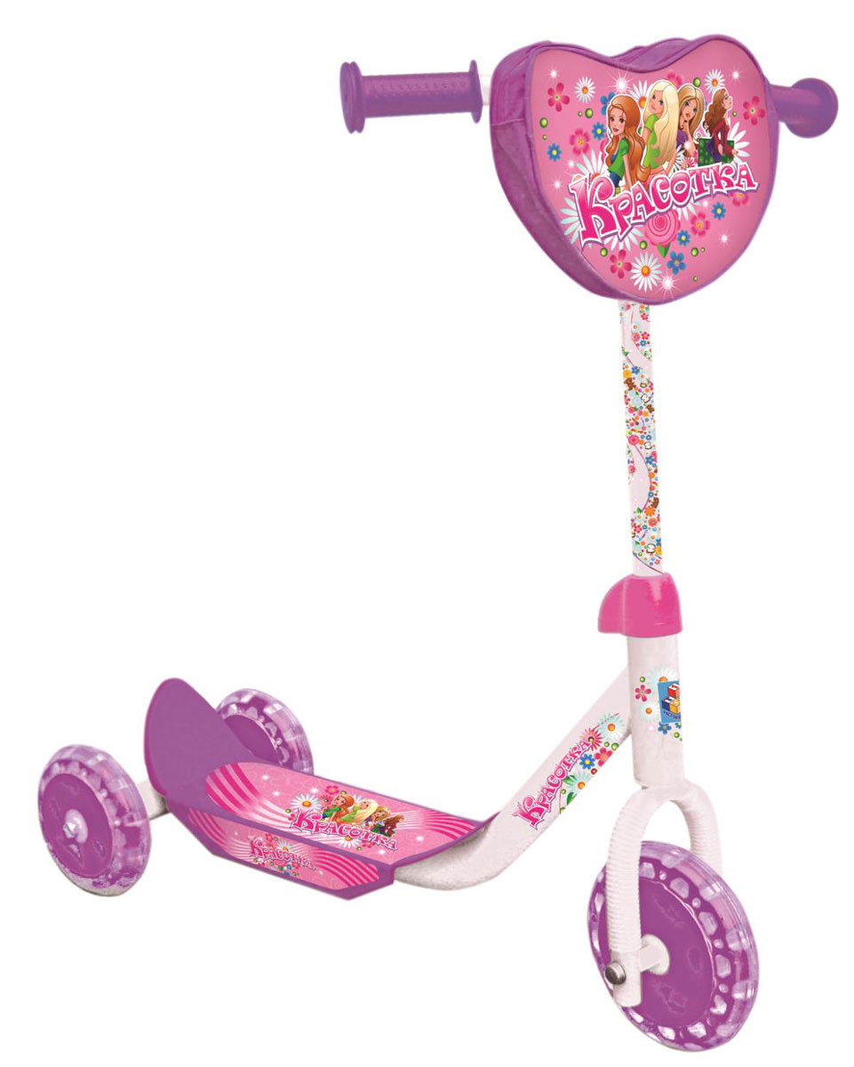 1TOY Самокат детский трехколесный Красотка цвет розовый белыйТ53991 1TOY Самокат детский трехколесный Красотка цвет розовый белыйТ53991Детский самокат 1TOY Красотка с декоративной панелью на ручках непременно понравится Вашему ребенку. Он легкий и маневренный. Даже при постоянном использовании самокат смело прослужит несколько лет. Ручки самоката выполнены таким образом, что ребенку будет очень удобно за них держаться, и руки малышки не будут скользить. Площадка для ног снабжена противоскользящим покрытием. Колеса имеют хорошее сцепление с поверхностью и обеспечивают комфортное движение без тряски. Создан самокат специально для активного отдыха, чтобы ребенок имел возможность совмещать полезное времяпрепровождение и приятные физические нагрузки.