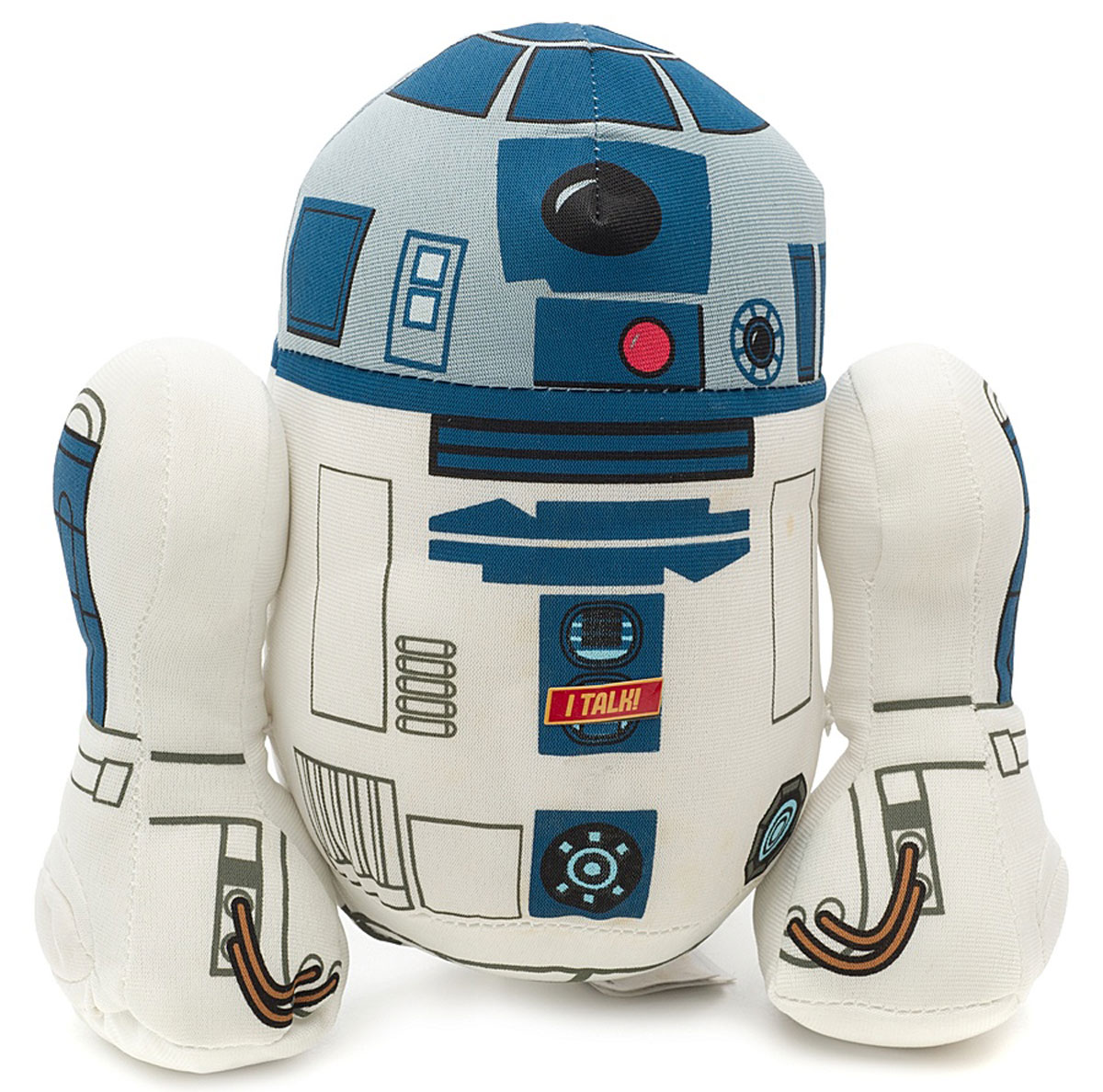 Star Wars Мягкая озвученная игрушка R2-D2 18 смSW02368 Star Wars Мягкая озвученная игрушка R2-D2 18 смSW02368Мягкая озвученная игрушка Star Wars R2-D2 порадует любого поклонника знаменитой саги Звездные войны. Игрушка выполнена из высококачественного текстильного материала в виде робота R2-D2. При нажатии на живот игрушки, она издаст характерные для персонажа писк и электронные сигналы. Р2-Д2 - изобретательный и преданный робот. Легкий дроид, Р2 часто бросается в опасные ситуации без раздумий. Эта авантюрность спасает всех в дни многочисленных происшествий, часто изменяющих ход истории галактики. Оригинальная мягкая игрушка непременно поднимет настроение своему обладателю и станет замечательным подарком любому ребенку или взрослому, увлеченному вселенной Звездных войн. Рекомендуется докупить 3 батарейки напряжением 1,5V типа LR44/AG13 (товар комплектуется демонстрационными).