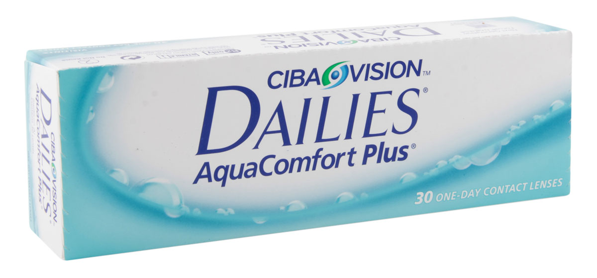 Alcon-CIBA Vision контактные линзы Dailies AquaComfort Plus (30шт / 8.7 / 14.0 / -0.25)38482 Alcon-CIBA Vision контактные линзы Dailies AquaComfort Plus (30шт / 8.7 / 14.0 / -0.25)38482МКЛ DAILIES AquaComfort Plus (30 блистеров) это одни из самых популярных однодневных линз производства компании CIBA VISION. Эти линзы пользуются огромной популярностью во всем мире и являются на сегодняшний день самыми безопасными контактными линзами. Изготавливаются линзы из современного, 100% безопасного материала нелфилкон А. Особенность этого материала в том, что он легко пропускает воздух и хорошо сохраняет влагу. Однодневные контактные линзы Dailies Aqua Comfort Plus не нуждаются в дополнительном уходе и затратах, каждый день вы надеваете свежую пару линз. Дизайн линзы биосовместимый, что гарантирует безупречный комфорт. Самое главное достоинство Dailies Aqua Comfort Plus – это их уникальная система увлажнения. Благодаря этой разработке линзы увлажняются тремя различными агентами. Первый компонент, ухаживающий за линзами, находится в растворе, он как бы обволакивает линзу, обеспечивая чрезвычайно комфортное надевание. Второй агент выделяется на протяжении всего...