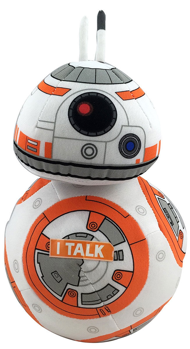 Star Wars Мягкая озвученная игрушка ВВ-8 20 смSW01919 Star Wars Мягкая озвученная игрушка ВВ-8 20 смSW01919Мягкая озвученная игрушка Star Wars ВВ-8 порадует любого поклонника знаменитой саги Звездные войны. Игрушка выполнена из высококачественного текстильного материала в виде сферического дроида ВВ-8 и отличается удивительной детализацией, что делает этого миниатюрного персонажа удивительно похожим на своей реальный прототип. При нажатии на живот игрушки, она издаст характерные для персонажа звуки. Оригинальная мягкая игрушка непременно поднимет настроение своему обладателю и станет замечательным подарком любому ребенку или взрослому, увлеченному вселенной Звездных войн. Рекомендуется докупить 3 батарейки напряжением 1,5V типа LR44/AG13 (товар комплектуется демонстрационными).
