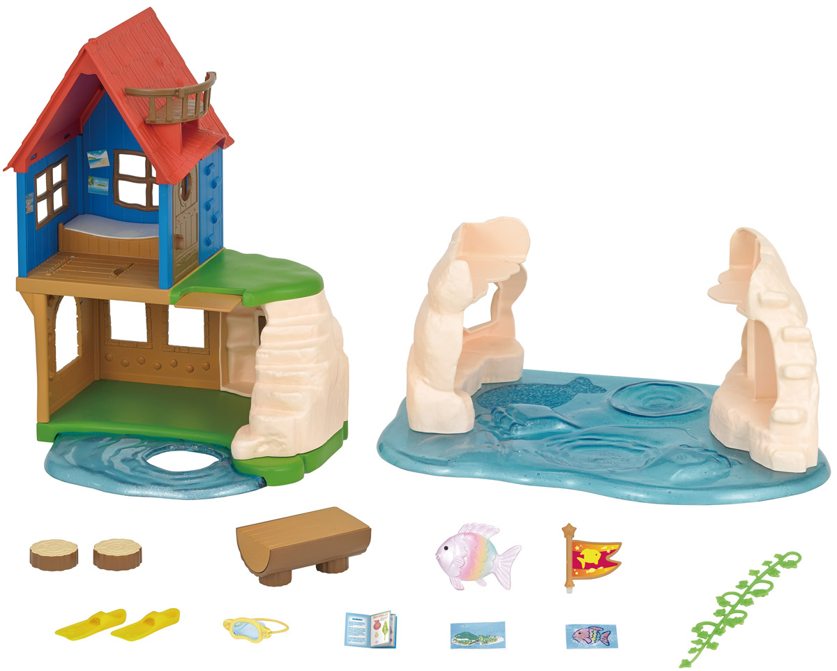 Sylvanian Families Игровой набор Домик на рифе5229 Sylvanian Families Игровой набор Домик на рифе5229На Острове приключений есть тайное местечко - домик на рифах. Этот домик - мечта всех малышей в Сильвании. Набор выполнен в виде двухэтажного домика, который расположен на двух уровнях из рифов прямо в море. В этом большом домике ваш малыш с удобством поселит своих любимых зверюшек из Sylvanian Families. Игровой набор Sylvanian Families Домик на рифе предоставляет жителям Сильвания огромные перспективы для комфортного отдыха. Набор изготовлен из высококачественных материалов. Все элементы выполнены с невероятной тщательностью из безопасных материалов. Фигурки в набор не входят. Компания Sylvanian Families была основана в 1985 году, в Японии. Sylvanian Families очень популярна в Европе и Азии и, за долгие годы существования, компания смогла добиться больших успехов. 3 года подряд в Англии бренд Sylvanian Families был признан Игрушкой Года. Сегодня у героев Sylvanian Families есть собственное шоу, полнометражный мультфильм и...