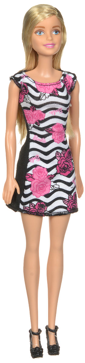 Barbie Кукла цвет платья черный розовый белыйT7439_DGX59 Barbie Кукла цвет платья черный розовый белыйT7439_DGX59Кукла Barbie - любимица девочек по всему миру, она непременно приведет в восторг вашу малышку. Очаровательная кукла одета в стильное платье, оформленное оригинальным цветочным принтом. На ногах у нее - модные босоножки. Вашей дочурке непременно понравится расчесывать и заплетать длинные белокурые волосы куклы, придумывая различные прически. Руки, ноги и голова куклы подвижны, благодаря чему ей можно придавать разнообразные позы. Игры с куклой способствуют эмоциональному развитию ребенка, а также помогают формировать воображение и художественный вкус.