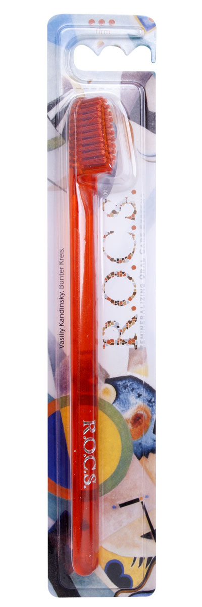 R.O.C.S. Зубная щетка классическая, жесткая32700410 R.O.C.S. Зубная щетка классическая, жесткая32700410Ровная форма пострижки увеличивает рабочую поверхность, обеспечивая максимальный контакт со всеми участками поверхности зуба и качественное удаление зубного налета