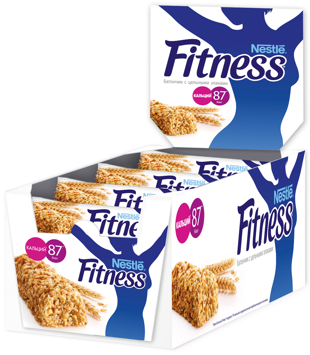 Nestle Fitness батончик с цельными злаками, 24 шт12251582 Nestle Fitness батончик с цельными злаками, 24 шт12251582Батончик Nestle Fitness с цельными злаками - полезный перекус без вреда для вашей фигуры! Батончик Fitness содержит много клетчатки и мало жира. Клетчатка в цельных злаках регулирует пищеварение, способствуя поддержанию оптимального веса тела (при условии сбалансированного питания и регулярных физических активностей). Сложные углеводы перевариваются медленнее и позволяют сохранять чувство сытости дольше. Обогащен витаминами D, B2, B6, кальцием и железом. Вес одного батончика: 23,5 г