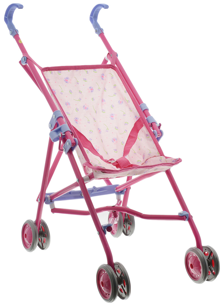 Simba Коляска для кукол New Born Baby розовый5525052_розовый Simba Коляска для кукол New Born Baby розовый5525052_розовыйСкладная коляска для кукол Simba New Born Baby очень компактна, удобна в эксплуатации и комфортабельна. Рама коляски выполнена из прочного металла, ручки и колесики выполнены из пластика. Кукла фиксируется в коляске при помощи ремня, длина которого регулируется. Текстильное сиденье коляски легко снимается, что облегчает уход за коляской. Коляска для куклы удобна в применении как на улице, так и в помещении. Девочка непременно захочет взять эту коляску с собой на прогулку, чтобы покатать свою любимую куколку.