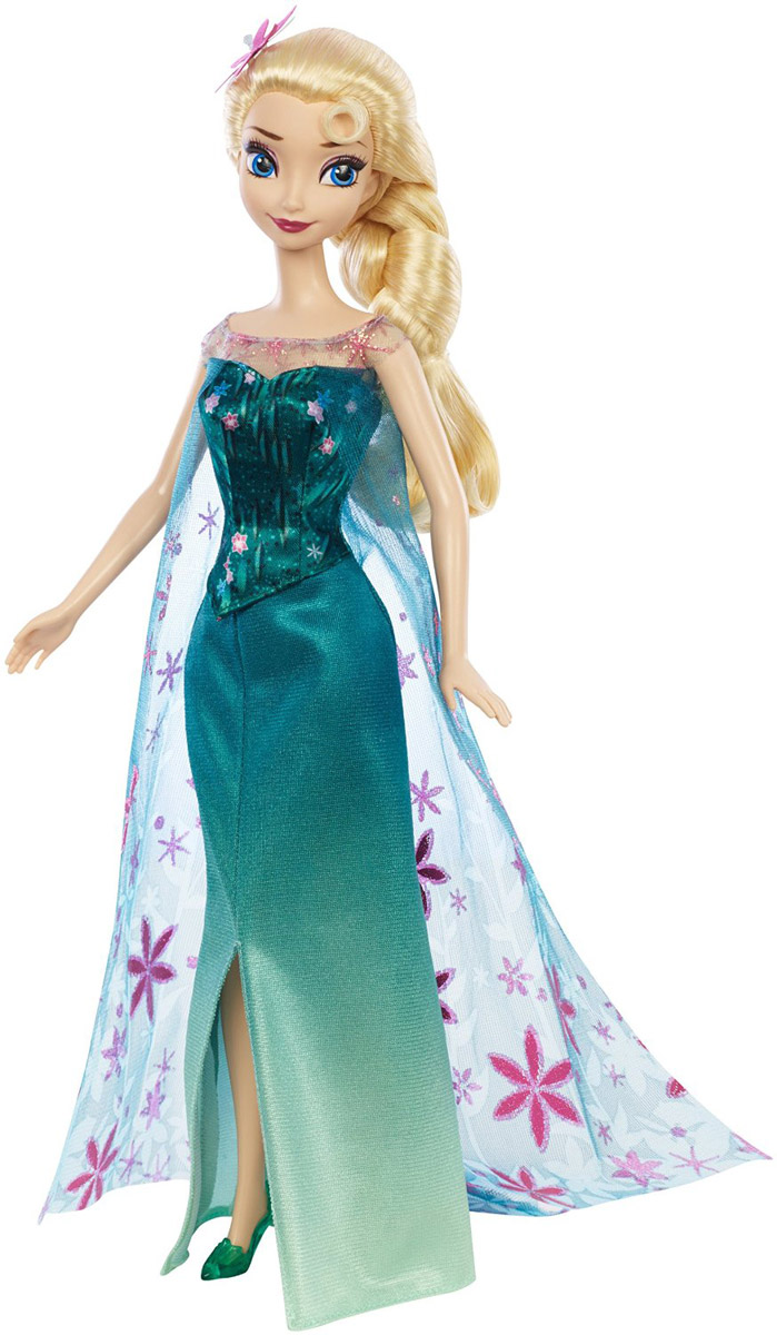 Disney Frozen Кукла Эльза Веселый день рожденияDGF54_DGF56 Disney Frozen Кукла Эльза Веселый день рожденияDGF54_DGF56С куклой Disney Frozen Эльза. Веселый день рождения вы сможете перенестись в мультфильм Холодное сердце! Кукла Эльза одета в изящное зеленое платье. На ногах - красивые туфли в тон платья. Светлые волосы Эльзы заплетены в тугую косу, однако вы сможете создать свою собственную прическу для этой очаровательной куклы, ведь ее волосы - прошивные. Ваша малышка с удовольствием будет играть с этой куклой, проигрывая сюжеты из любимого мультфильма или придумывая различные истории.