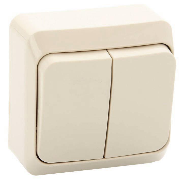 Выключатель Schneider Electric Этюд, двойной, цвет: кремовый. BA10-002BA10-002K Выключатель Schneider Electric Этюд, двойной, цвет: кремовый. BA10-002BA10-002KДвухклавишный выключатель Schneider Electric Этюд предназначен для открытой установки. Выполнен из высококачественного пластика. Изделие просто в установке, надежно в эксплуатации. Такой выключатель станет удачным решением для дома и дачи. Функция выключателя: двухканальный. Тип контактов: 2 Н.О. Диапазон мощности: Номинальный ток: 250 В. Тип клемм: винтовые зажимы 2,5 мм2. Длина зачистки проводов: 11 мм. Степень защиты: IP20.