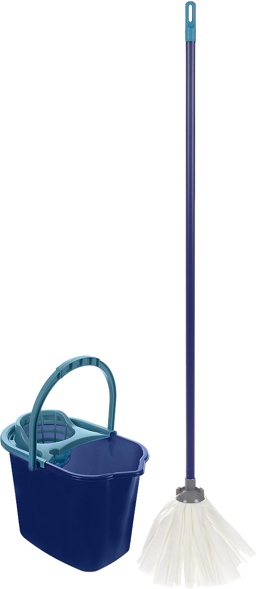 Набор для уборки York Mop Set, 3 предмета. 72027202_синий, морская волна Набор для уборки York Mop Set, 3 предмета. 72027202_синий, морская волнаНабор York предназначен для уборки любых типов напольных покрытий, включая паркет и ламинат. Специальная структура микроактивного волокна лепестковой насадки убирает даже сильные, затвердевшие загрязнения, не оставляя разводов и эффективно впитывает влагу. Благодаря специальному ведру со встроенным отжимом, уборка станет быстрой и гигиеничной, так как вы сможете выжимать швабру в предназначенном для этого ведре, не пачкая руки. Такой набор сделает уборку легкой и обеспечит идеальную чистоту вашего пола без разводов и царапин. Размер ведра по верхнему краю: 36 х 24,5 см. Высота ведра: 27 см. Объем ведра: 10 л. Длина черенка: 108 см. Диаметр черенка: 2 см. Средняя длина волокон лепестковой насадки: 19,5 см. Диаметр отверстия для черенка: 2 см.