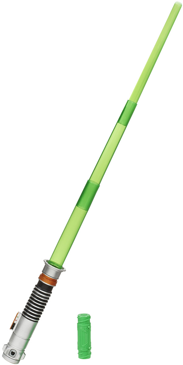 Star Wars Электронный Световой Меч Luke Skywalker со световыми и звуковыми эффектамиB2919_B2921 Star Wars Электронный Световой Меч Luke Skywalker со световыми и звуковыми эффектамиB2919_B2921Раздвижной меч Star Wars Luke Skywalker привлечет внимание вашего маленького воина и не позволит ему скучать. Он выполнен из прочного пластика в виде светового меча Люка Скайуокера - героя киноэпопеи Звездные войны. Меч раздвигается по принципу телескопа. На рукоятке расположена кнопка, при нажатии на которую клинок светится, и меч издает характерный гудящий звук. С таким фантастическим оружием ваш ребенок сможет почувствовать себя настоящим героем и победит в любой схватке! Необходимо докупить 3 батарейки напряжением 1,5V типа ААА (не входят в комплект).