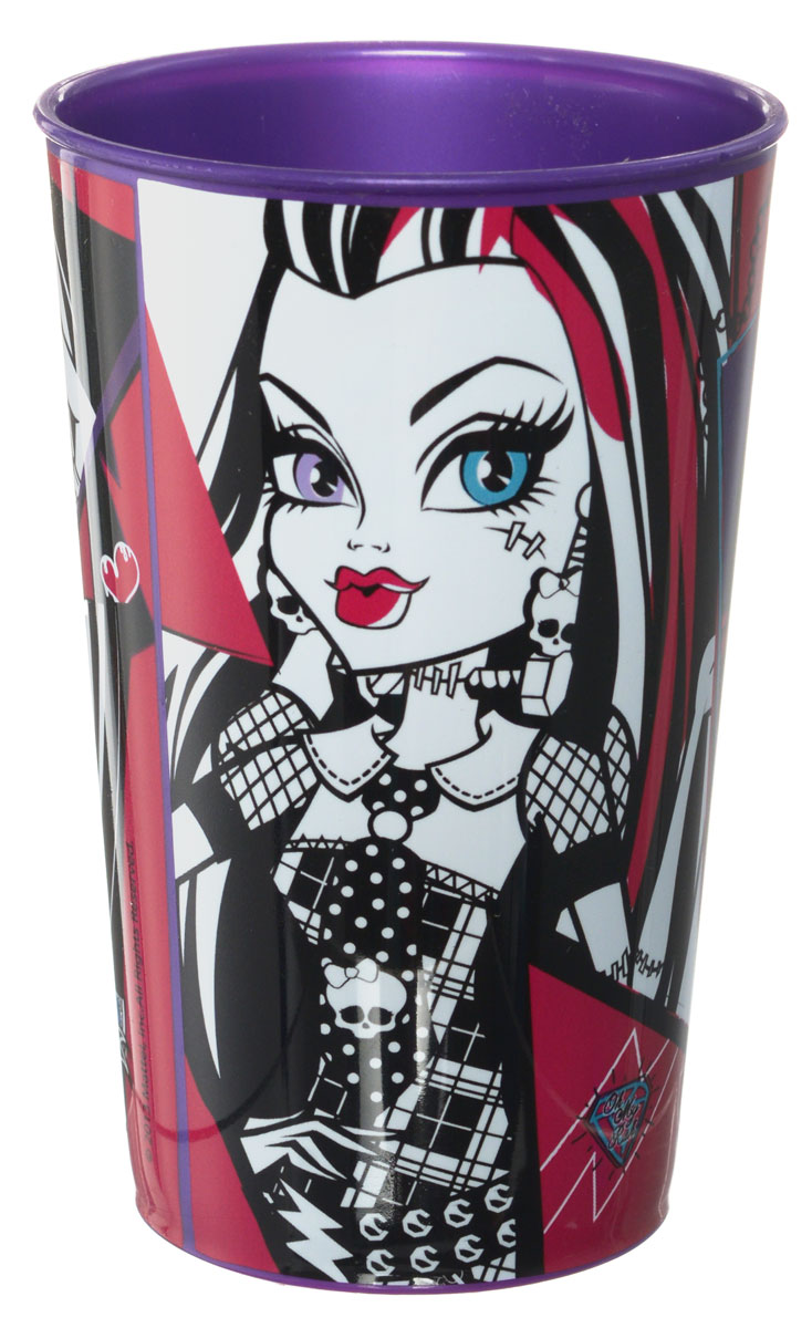 Monster High Стакан пластмассовый 270 мл54107 Monster High Стакан пластмассовый 270 мл54107Яркий стаканчик Monster High доставит вашему малышу массу удовольствия. Изготовлен стаканчик из высококачественного полипропилена фиолетового цвета. Со стенок стакана вашему малышу приятно улыбаются герои любимого мультфильма. Прекрасное дополнение к праздничному столу на детской вечеринке! Такой подарок станет не только приятным, но и практичным сувениром, добавит ярких эмоций вашему ребенку! Не предназначено для использования в СВЧ-печи и посудомоечной машине.