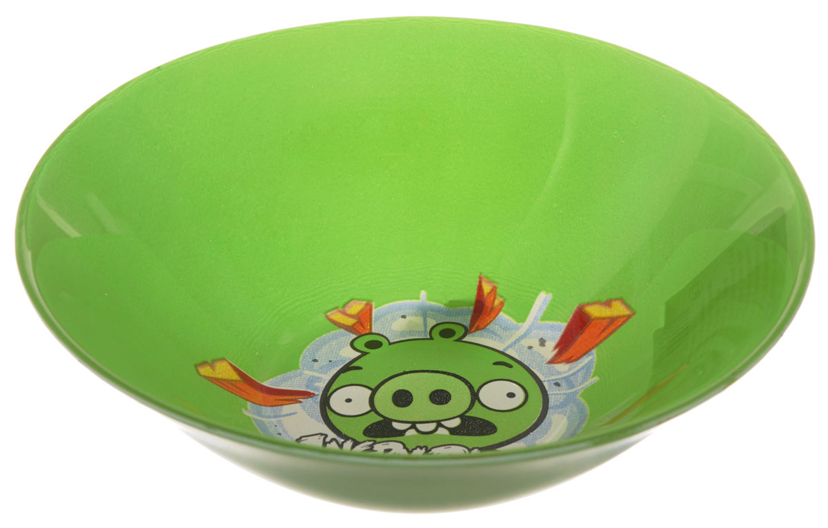 Angry Birds Салатник детский цвет зеленый диаметр 14 см1066270 Angry Birds Салатник детский цвет зеленый диаметр 14 см1066270Яркий салатник Angry Birds идеально подойдет для кормления малыша и самостоятельного приема им пищи. Салатник выполнен из стекла и оформлен высококачественным изображением героя знаменитой игры Angry Birds. Такой подарок станет не только приятным, но и практичным сувениром, добавит ярких эмоций вашему ребенку! Можно использовать в посудомоечной машине.