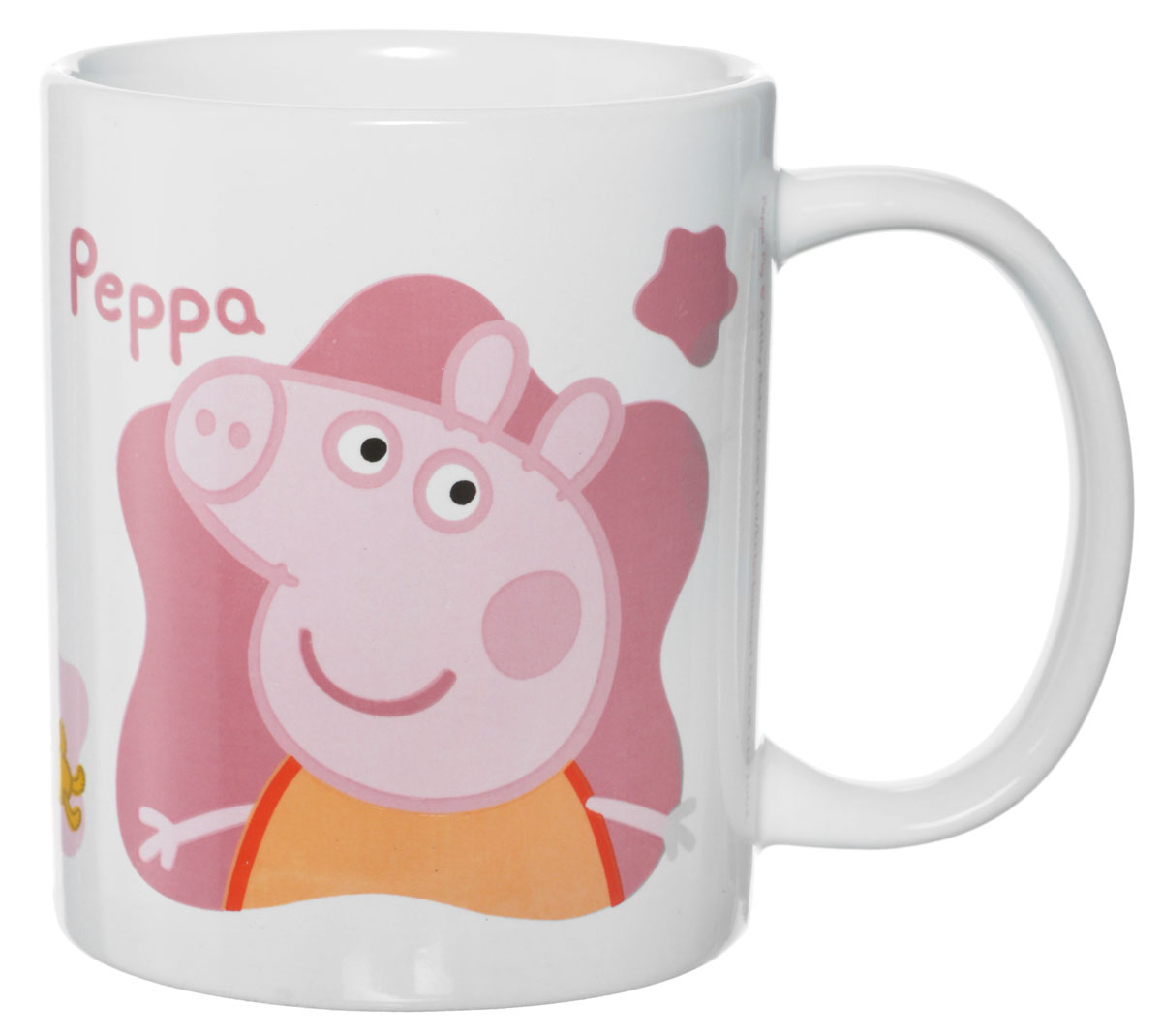 Peppa Pig Кружка 330 мл72706 Peppa Pig Кружка 330 мл72706Кружка Peppa Pig идеально подойдет для вашего ребенка. Она выполнена из керамики и оформлена изображением Свинки Пеппы. Удобная ручка позволит ребенку самостоятельно держать чашку. Допустимо использование в посудомоечной машине и СВЧ, не использовать на открытом огне.