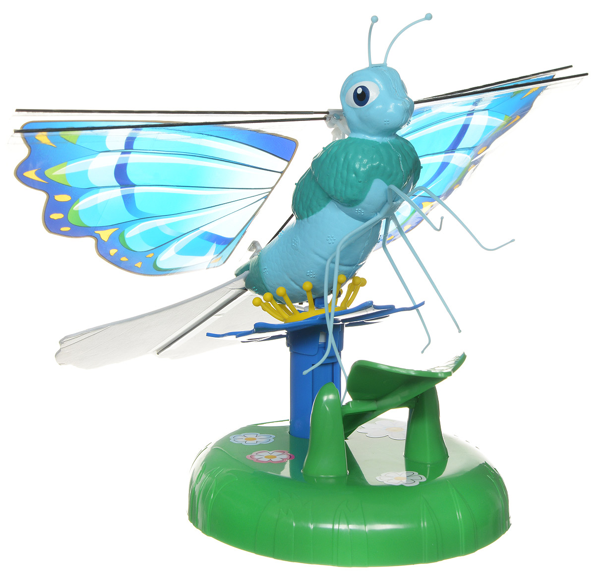 Splash Toys Интерактивная игрушка Летающая бабочка Zinnia30850_голубой Splash Toys Интерактивная игрушка Летающая бабочка Zinnia30850_голубойИнтерактивная игрушка Splash Toys Летающая бабочка Zinnia станет отличным подарком каждой девочке. Игрушка выполнена из безопасных для здоровья ребенка материалов. Использовать игрушку можно только в помещении. Посадите бабочку на цветок и нажмите на нее, чтобы заставить взлететь. Она полетит по кругу, постепенно поднимаясь, и когда она начнет снижаться, поднесите под нее руку - бабочка отреагирует на руку и снова взлетит. Красочная бабочка летает по окружности на высоте 2 метров. Необходимо купить 4 батарейки напряжением 1,5V типа АА (не входят в комплект). Ваш ребенок будет в восторге от такого замечательного подарка!