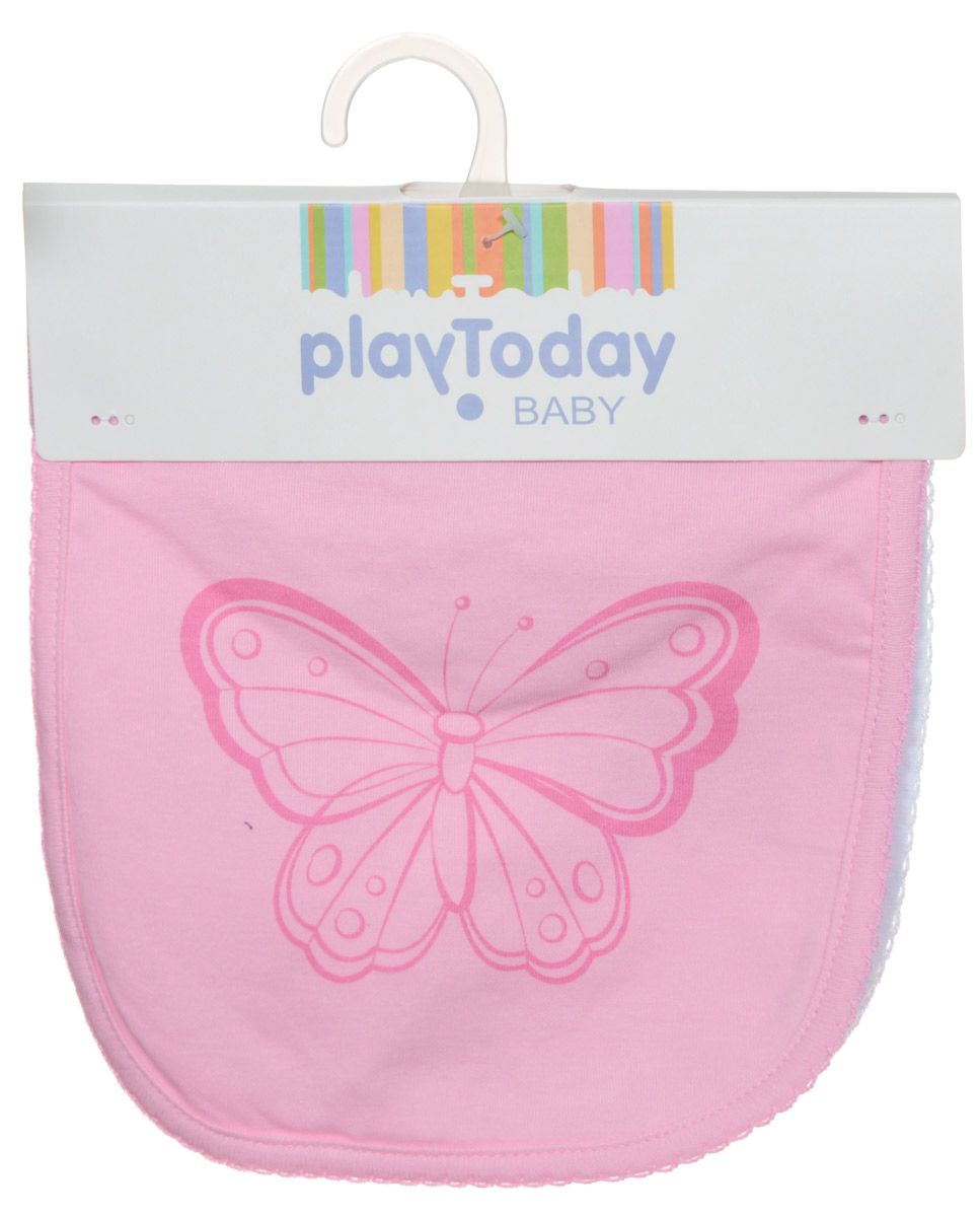 PlayToday Нагрудник детский Baby цвет белый розовый 2 шт168810 PlayToday Нагрудник детский Baby цвет белый розовый 2 шт168810Нагрудник детский PlayToday Baby защитит одежду вашего малыша во время прорезывания зубов или в тех случаях, когда он случайно что-то прольет, опрокинет или неаккуратно поест. Нагрудник выполнен из 100% хлопка. Лицевая сторона оформлена рисунком в виде бабочки. В комплекте 2 нагрудника белого и розового цветов. Уход: ручная стирка, не подлежит стирке в стиральной машине, гладить слегка нагретым утюгом.
