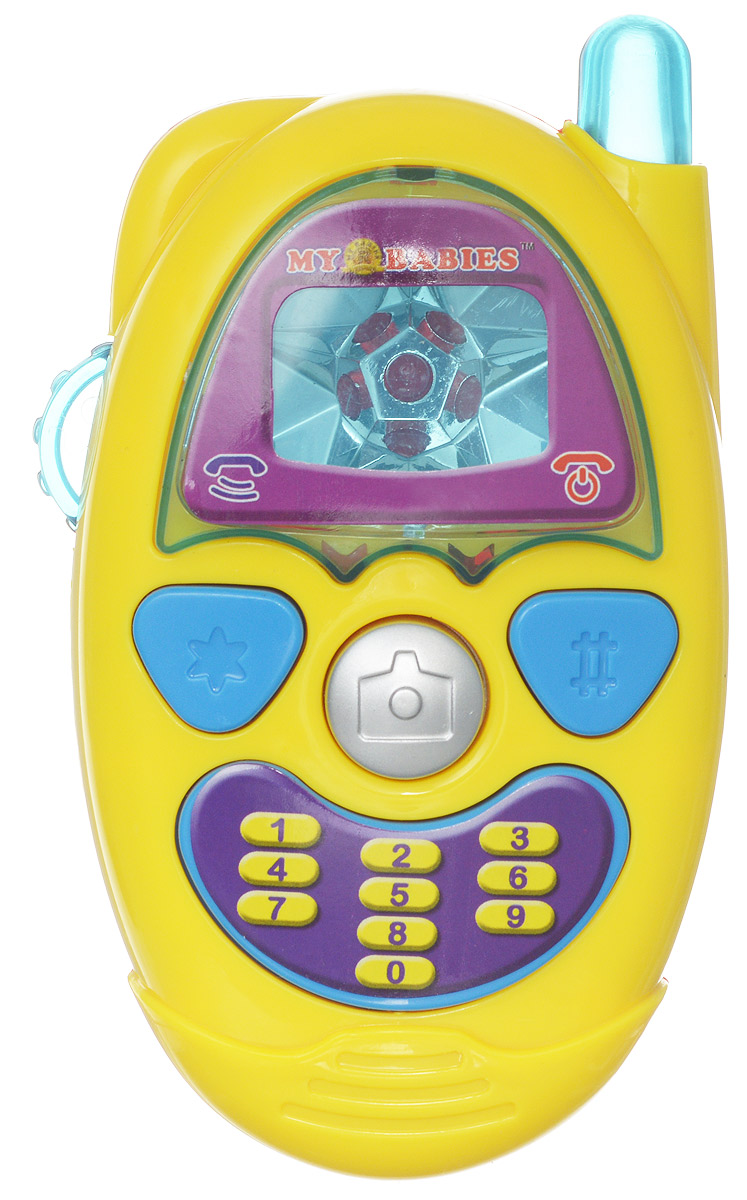 ABtoys Музыкальная игрушка Веселый телефон цвет желтыйPT-00244_желтый ABtoys Музыкальная игрушка Веселый телефон цвет желтыйPT-00244_желтыйМузыкальная игрушка ABtoys Веселый телефон понравится любому карапузу, который придет в полный восторг от звуковых и световых эффектов. Телефон удобен и практичен, ребенок сможет легко и просто нажимать на кнопки, а благодаря своей форме, он легко помещается в маленькой ладошке. Телефон оснащен регулировкой громкости и мигающей антенной. Игрушка выполнена из пластика, который не токсичен и не вызывает аллергии. Играя с таким телефоном, ребенок сможет развить цветовое и слуховое восприятие, мелкую моторику пальцев, координацию движения рук, а также воображение, мышление и речь. Необходимо купить 2 батарейки типа АG13 (не входят в комплект).