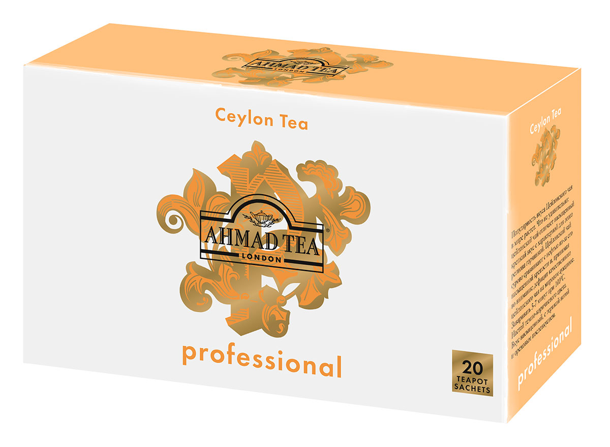 Ahmad Tea Professional Цейлонский Оранж Пеко чай черный листовой в фильтр-пакетах для заваривания в чайнике, 20 шт1587 Ahmad Tea Professional Цейлонский Оранж Пеко чай черный листовой в фильтр-пакетах для заваривания в чайнике, 20 шт1587Популярность вкуса Цейлонского чая в мире растет. Что не удивительно: цейлонский чай отличает выразительный крепкий вкус с характерной для этого региона горчинкой. Качественный цейлонский чай ценится во многих странах мира, на чайных аукционах спрос на него по-прежнему выше, чем предложение.