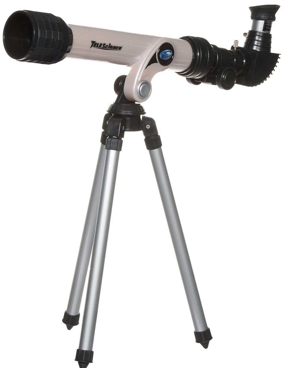 ABtoys Телескоп со штативом TeleScience цвет серый32001 ABtoys Телескоп со штативом TeleScience цвет серый32001Телескоп со штативом ABtoys TeleScience - это замечательный подарок для юных любителей астрономии. Телескоп состоит из тубуса, светозащитной бленды объектива, линзы, крышки, крепления, ножки, держателя фокусной трубки, окуляров и крышки окуляров. Специальный окуляр позволяет наблюдать большую площадь объекта при одинаковом увеличении. Благодаря высокому качеству изображения и штативу, входящему в комплект, телескоп поможет ребенку совершить первые звездные прогулки и осознать, насколько велик окружающий мир. В комплекте: телескоп, штатив, диагональное зеркало, инструкция на русском языке. Максимальное увеличение: 100X. Фокусное расстояние: 400 мм. Окуляр: 20 мм - 4 мм. Диаметр объектива: 30 мм.