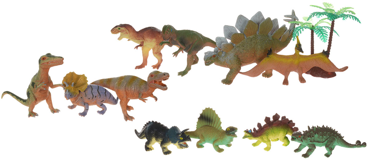 Megasaurs Набор фигурок Динозавры с деревом 11 штSV10804 Megasaurs Набор фигурок Динозавры с деревом 11 штSV10804В набор HGL входят 11 различных фигурок, с которыми можно разыграть разнообразные игровые сюжеты, связанные с периодом динозавров. Фигурки динозавров являются копей доисторических ящеров, которые непременно впечатлят вашего ребенка своим правдоподобным видом. Фигурки динозавров изготовлены из высококачественных нетоксичных материалов, абсолютно безопасных для вашего малыша. Тема эпохи динозавров никогда не останется в прошлом! Каждый ребенок, так или иначе, интересовался этим доисторическим миром и мечтал о своем собственном динозавре. Удивительные фигурки динозавров HGL с высокой детализацией и тщательной проработкой элементов не оставят равнодушным ни одного ребенка. Ваш ребенок часами будет играть с такой игрушкой, придумывая различные истории.