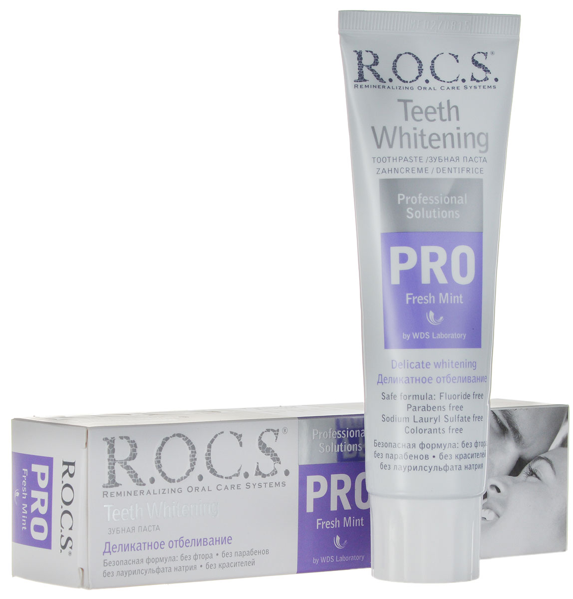 R.O.C.S Зубная паста PRO Delicate White, Fresh Mint32700101 R.O.C.S Зубная паста PRO Delicate White, Fresh Mint32700101Для безупречной красоты вашей улыбки и чистоты зубов Безопасная формула: не содержит фтор, лаурилсульфат натрия, парабены и красители Подходит для постоянного ежедневного использования