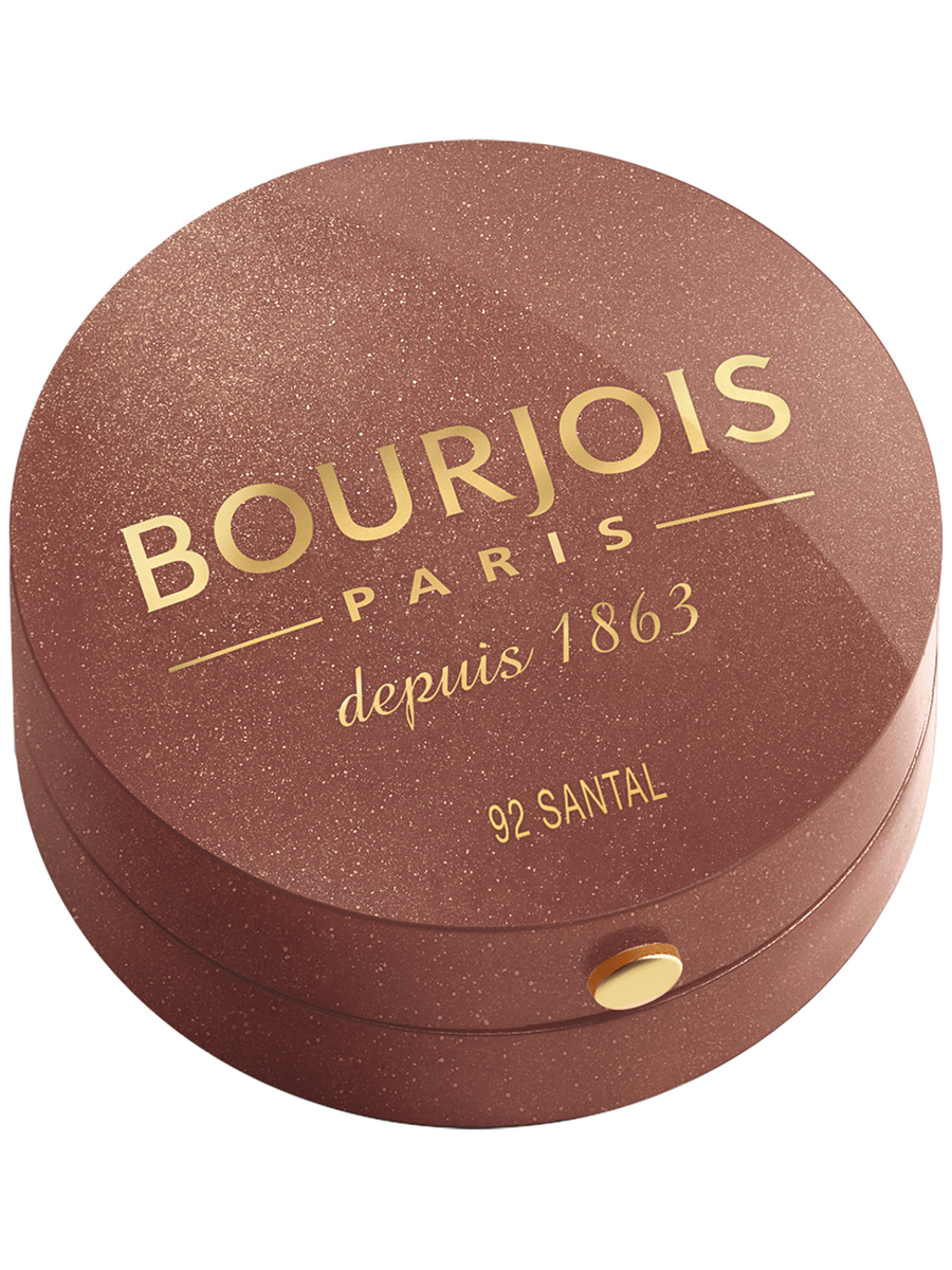 Bourjois Румяна blush 92 тон 2 мл29101562092 Bourjois Румяна blush 92 тон 2 мл29101562092Продукт - символ марки Bourjois, выпускаемый с 1863 года. Шелковая текстура румян при соприкосновении с кожей превращается в легкую, бархатистую пудру. Румяна невероятно легко наносятся и идеально ложатся. Твоя кожа выглядит потрясающе! Нежнейшая кисточка из натурального колонка творит чудеса! Потрясающая отдушка с ароматом розы, характерная для румян Bourjos, создает настроение легкости, а встроенное зеркальце облегчает нанесение. Cтолько соблазна в одной маленькой круглой баночке!