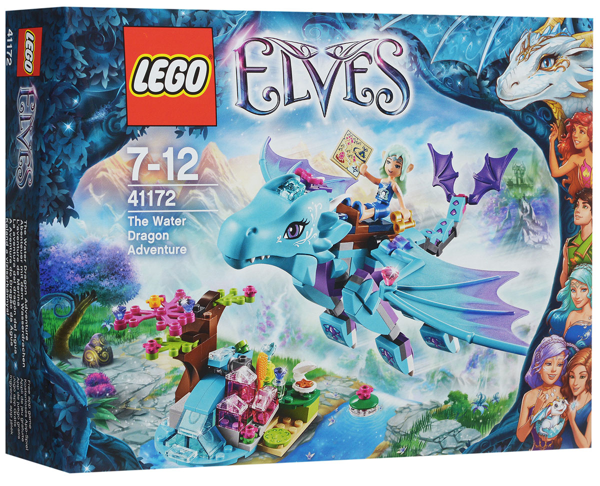 LEGO Elves Конструктор Приключение дракона воды 4117241172 LEGO Elves Конструктор Приключение дракона воды 4117241172Помогите эльфу воды Наиде по прозвищу Сердце реки не упасть со спины Мерины, водяного дракона, пока та облетает Эльфендейл в поисках новых и интересных мест! А пока Наида кормит Мерину, используя свои магические силы воды, чтобы бросать дракону еду, вы исследуйте водопад. Найдите скрытые сокровища в волшебном водопаде и помогите Наиде причесать волосы и испробовать другие магические принадлежности, чтобы привести себя в порядок перед следующим приключением! Набор включает в себя 212 разноцветных пластиковых элементов. Конструктор станет замечательным сюрпризом вашему ребенку, который будет способствовать развитию мелкой моторики рук, внимательности, усидчивости и мышления. Играя с конструктором, ребенок научится собирать детали по образцу, проводить время с пользой и удовольствием.