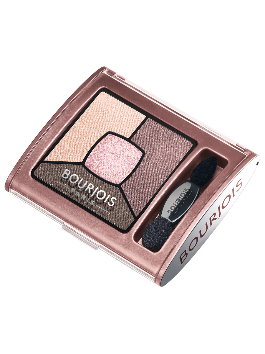 Bourjois Палитра теней для век Smoky Stories Тон 02 over rose 3 мл29101352002 Bourjois Палитра теней для век Smoky Stories Тон 02 over rose 3 мл29101352002Палетка из четырех оттенков, которые обладают кремово-пудровой текстурой, максимально адаптируются и долго держатся на подвижном веке.