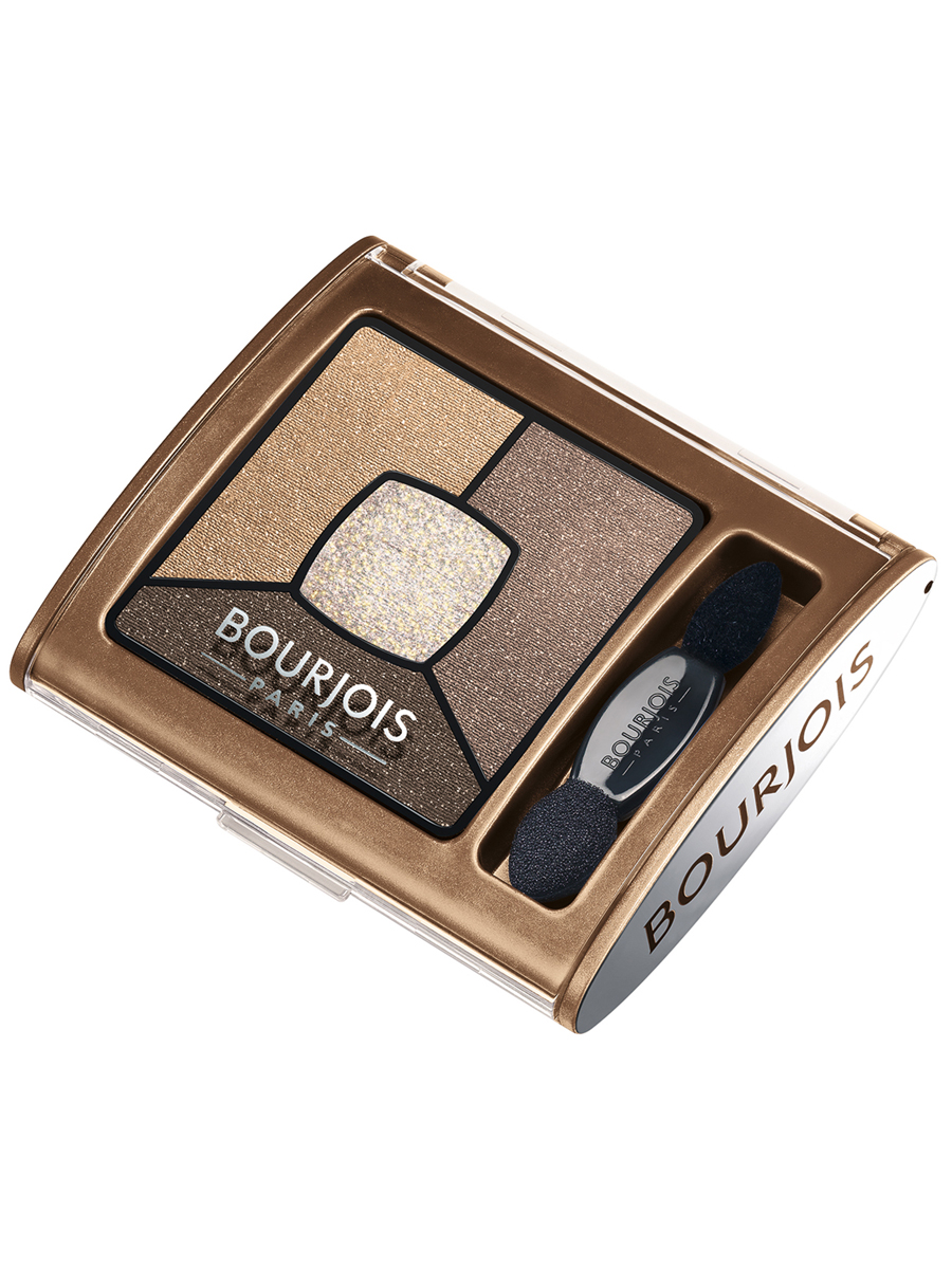 Bourjois Палитра теней для век Smoky Stories Тон 06 upside brown 3 мл29101352006 Bourjois Палитра теней для век Smoky Stories Тон 06 upside brown 3 мл29101352006Палетка из четырех оттенков, которые обладают кремово-пудровой текстурой, максимально адаптируются и долго держатся на подвижном веке.