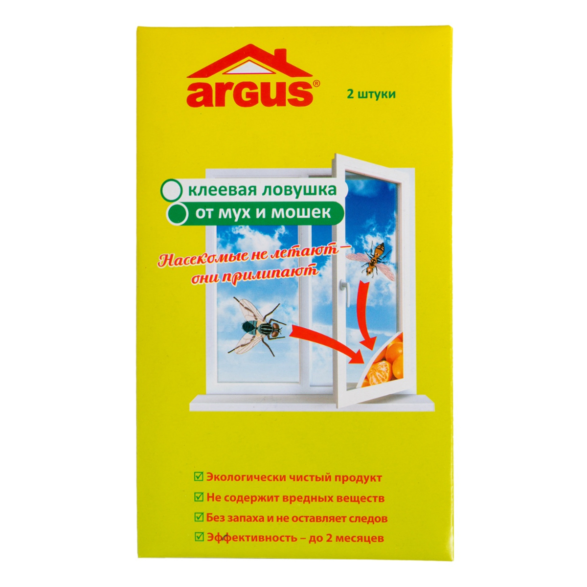 Ловушка оконная для мух "Argus", уголок, 2 шт Ловушка оконная для мух "Argus", уголок, 2 шт