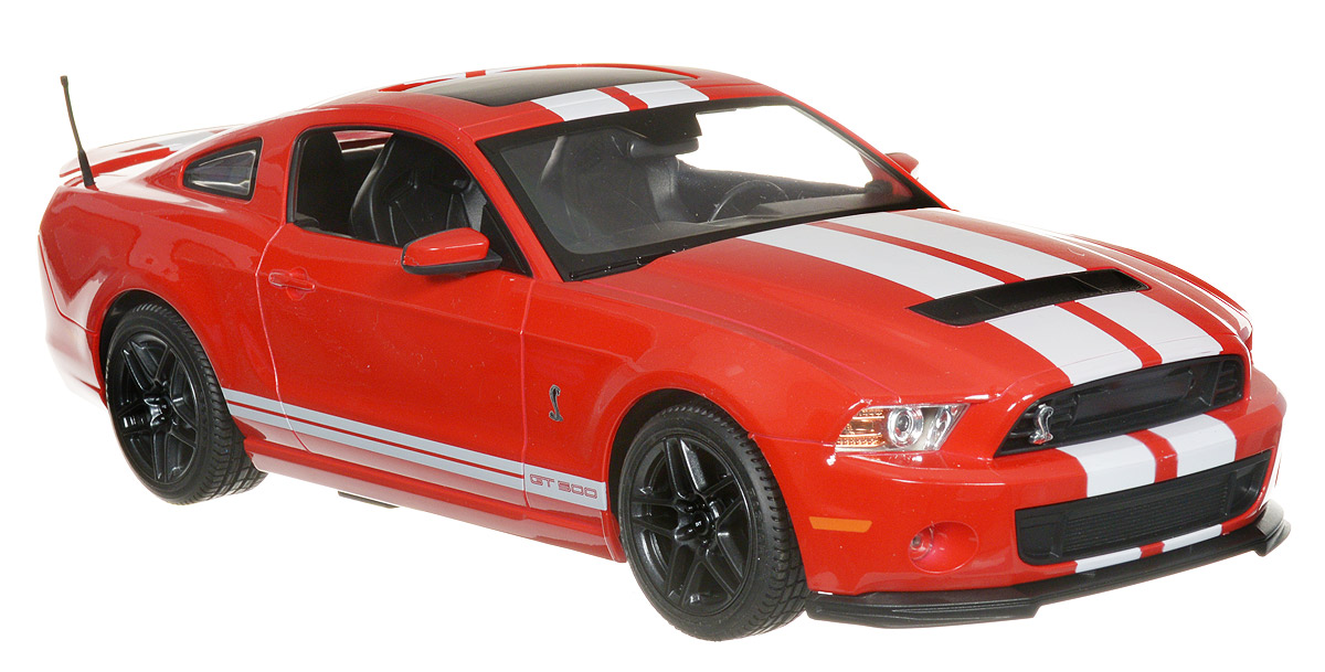 Rastar Радиоуправляемая модель Ford Shelby GT500 цвет красный49400_красный Rastar Радиоуправляемая модель Ford Shelby GT500 цвет красный49400_красныйРадиоуправляемая модель Rastar Ford Shelby GT500 предназначена для тех, кто любит роскошь и высокие скорости. Маневренная и реалистичная уменьшенная копия Ford Shelby GT500 выполнена в точной детализации с настоящим автомобилем в масштабе 1:14. Управление машиной происходит с помощью пульта. Машина двигается вперед и назад, поворачивает направо, налево и останавливается. Имеются световые эффекты. Колеса игрушки прорезинены и обеспечивают плавный ход, машина не портит напольное покрытие. Радиоуправляемые игрушки способствуют развитию координации движений, моторики и ловкости. Ваш ребенок часами будет играть с моделью, придумывая различные истории и устраивая соревнования. Порадуйте его таким замечательным подарком! Машина работает от 5 батареек напряжением 1,5V типа АА (не входят в комплект). Пульт управления работает от батарейки 9V типа Крона (не входит в комплект).