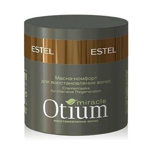 Estel Otium Miracle Маска-комфорт для восстановления волос 300 млОТ.110 Estel Otium Miracle Маска-комфорт для восстановления волос 300 млОТ.110Estel Otium Miracle Маска - комфорт для сильно поврежденных волос. Богатая кремовая маска с комплексом Mirаcle Revivаl и ланолином интенсивно восстанавливает структуру ломких и повреждённых волос, возвращает им природную эластичность и упругость, повышает прочность. Обеспечивает долговременный уход и внутреннее восстановление волос. Придаёт блеск, облегчает расчёсывание.