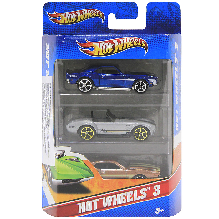 Hot Wheels Набор из трех машинок в ассортиментеK5904 Hot Wheels Набор из трех машинок в ассортиментеK5904Замечательный набор машинок Нot Wheels привлечет внимание вашего ребенка и не позволит ему скучать, ведь так интересно и захватывающе покатать свою машину, или устроить гонку с другом. Набор состоит из трех разных машин, изготовленных из металла. Машинки выполнены в стильном дизайне и имеет футуристические формы. Ваш ребенок часами будет играть с машинками, придумывая различные истории и устраивая соревнования. Порадуйте его таким замечательным подарком! Уважаемые клиенты! Товар поставляется в цветовом ассортименте. Отгрузка производится из имеющихся в наличии цветов.