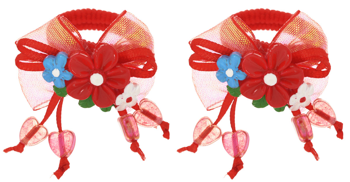 Babys Joy Резинка для волос Цветы цвет красный 2 штVT 191_красный Babys Joy Резинка для волос Цветы цвет красный 2 штVT 191_красныйРезинка для волос Babys Joy Цветы выполнена в виде текстильного блестящего бантика, украшенного пластиковой вставкой с тремя разноцветными цветочками и прозрачными сердечками с перламутровым отливом. Резинка позволит убрать непослушные волосы с лица и придать образу романтичности и очарования. Резинка для волос Babys Joy Цветы подчеркнет уникальность вашей маленькой модницы и станет прекрасным дополнением к ее неповторимому стилю.