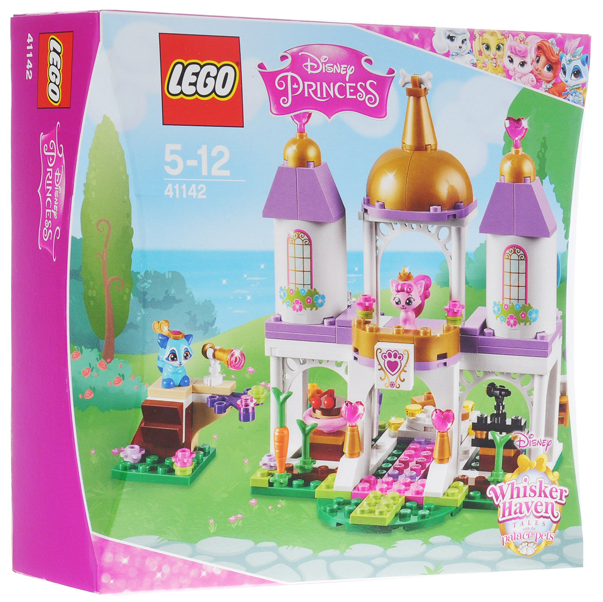 LEGO Disney Princesses Конструктор Королевские питомцы Замок 4114241142 LEGO Disney Princesses Конструктор Королевские питомцы Замок 4114241142Котенок принцессы Авроры Милашка и енотик Покахонтас Василек пригласили всех друзей на бал в королевском замке домашних питомцев. Вскарабкайтесь на наблюдательную башню - гостей еще не видно? Сыграйте всем на фортепиано, а затем устройте танцы на вращающемся полу. После вечеринки для каждого королевского питомца найдется место во дворце. Набор включает в себя 186 разноцветных пластиковых элементов. Конструктор - это один из самых увлекательных и веселых способов времяпрепровождения. Ребенок сможет часами играть с конструктором, придумывая различные ситуации и истории.