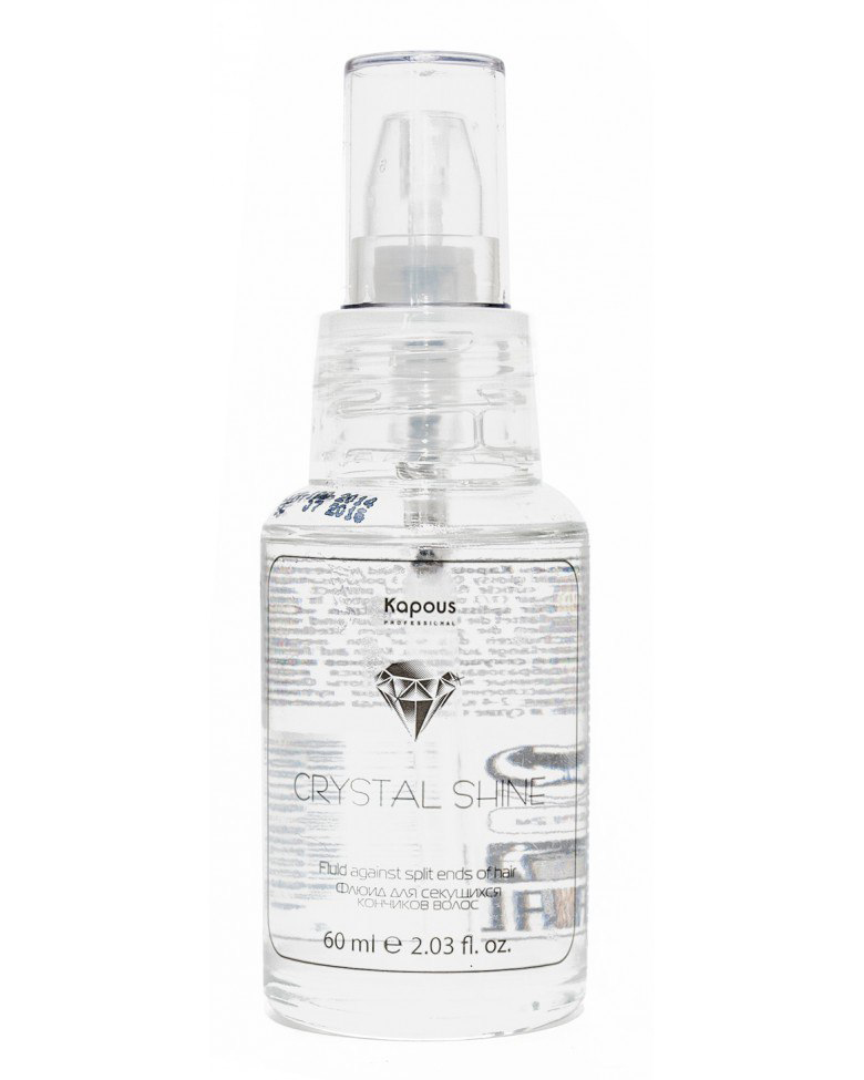 Kapous Professional Флюид для секущихся кончиков волос Crystal Shine 60 мл14 Kapous Professional Флюид для секущихся кончиков волос Crystal Shine 60 мл14Флюид для секущихся кончиков волос «Сrystal shine» Kapous разглаживает и запаивает расщепленные концы, увлажняя пересушенные волосы, придает им эластичность, упругость и блеск. Защищает волосы от негативного воздействия окружающей среды и УФ лучей. Предотвращает образование секущихся концов. Одним из компонентов флюида являются силикон и льняное масло, которое содержит полиненасыщенные жирные кислоты Омега-3, которые улучшают состояние волос, бережно обволакивая поврежденные участки, защищая их и сохраняя естественный уровень увлажнения.