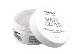 Kapous Professional Моделирующая паста для волос сильной фиксации 100 млKap71 Kapous Professional Моделирующая паста для волос сильной фиксации 100 млKap71Моделирующая паста для волос сильной фиксациии Matt gloss Kapous применяется при завершении и структурировании прически для придания матового глянца. Мягкая структура пасты позволяет конструировать абсолютно любую форму, придавать текстуру и направление, без труда изменять стиль причёски в течение дня, не прибегая к дополнительным средствам. Используется для всех типов волос. Результат: Паста сохраняет естественное состояние волос без излишнего блеска, позволяет создать и зафиксировать прикорневой объем, не склеивает и не утяжеляет волосы.