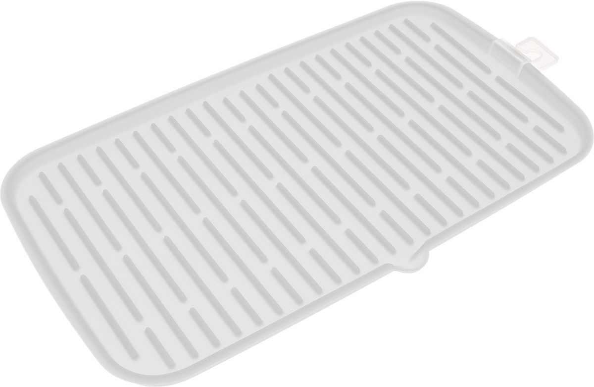 Сушилка для посуды Tescoma Clean Kit, силиконовая, цвет: белый, 42 х 24 см900646 Сушилка для посуды Tescoma Clean Kit, силиконовая, цвет: белый, 42 х 24 см900646Эластичная сушилка для посуды Tescoma Clean Kit, выполненная из гибкого силикона, защитит кухонную столешницу от влаги. Благодаря ребристой поверхности, которая расположена под наклоном, вода стекает в одну сторону. Направьте боковой носик в раковину и вода будет стекать туда. Если рядом раковины нет, то используйте обратную сторону сушилки, которая будет просто собирать воду внутри. Ваша посуда высохнет быстрее, если после мойки вы поместите ее на легкую, современную сушилку. Сушилка для посуды Tescoma Clean Kit станет незаменимым атрибутом на вашей кухне.