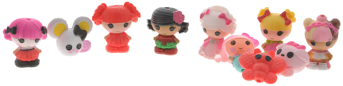 Lalaloopsy Набор фигурок Малютки Series 2 цвет мятный529514_мятный Lalaloopsy Набор фигурок Малютки Series 2 цвет мятный529514_мятныйНабор фигурок Lalaloopsy Малютки. Series 2 приведет в восторг всех маленьких поклонниц знаменитых куколок Lalaloopsy. Набор включает в себя 9 маленьких фигурок куколок Lalaloopsy и один сюрприз. Фигурки выполнены из прочного пластика. Любимые персонажи Lalaloopsy стали совсем крошечными! Соберите коллекцию из уникальных куколок. Каждая из них размером с пуговку! Очаровательные фигурки-куколки непременно понравятся вашей дочурке и помогут ей погрузиться в сказочный мир волшебства и дружбы. Ваша малышка сможет часами играть с ними, придумывая различные истории. Порадуйте ее таким замечательным подарком!