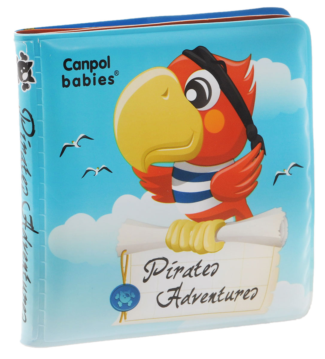 Canpol Babies Книжка-игрушка для ванны Пираты2/803_голубой Canpol Babies Книжка-игрушка для ванны Пираты2/803_голубойКнижка-игрушка для ванны Canpol Babies Пираты понравится вашему ребенку и развлечет его во время купания. Книжка содержит 4 листа из прочного безопасного материала с изображениями забавных животных-пиратов. В первом листе спрятана пищалка. Книжка не промокает и хорошо держится на воде. Красочные картинки и звук пищалки, который возникает при нажатии на книжку, привлекают внимание ребенка и стимулируют его изучать новые предметы. Книжка-игрушка развивает у ребенка воображение, мелкую моторику, концентрацию внимания и цветовое восприятие.