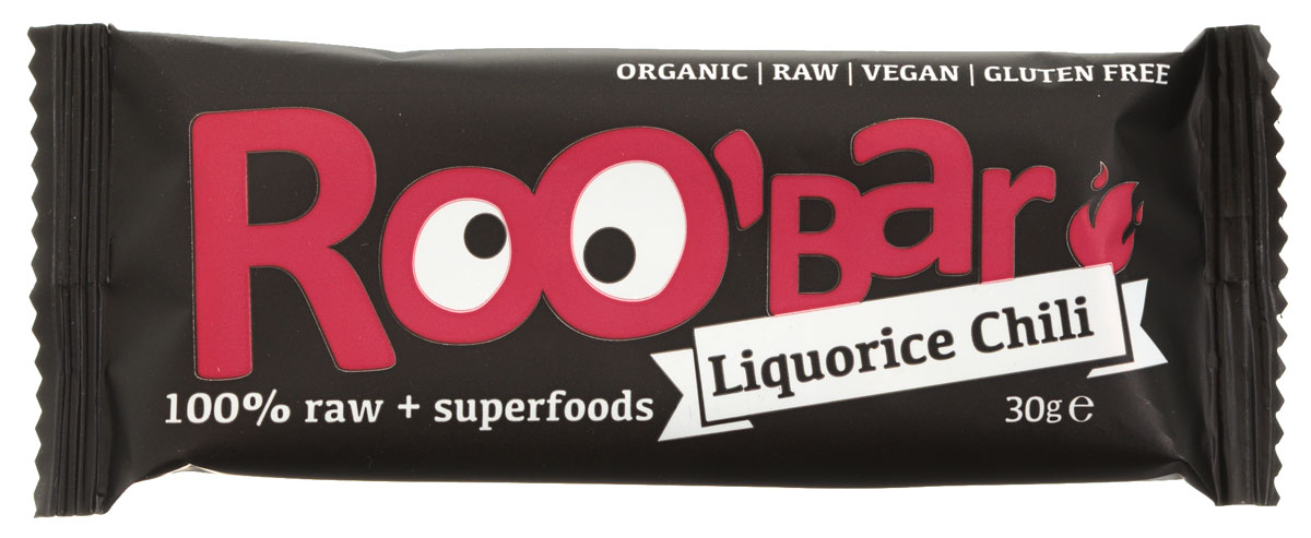 ROOBAR Liquorice & Chilly Organic батончик, 30 г171 ROOBAR Liquorice & Chilly Organic батончик, 30 г171ROOBAR Liquorice & Chilly Organic - это энергетический батончик со вкусом фиников, лакрицы, орехов кешью, чили, аниса и гималайской соли. Здоровая пища может быть вкусной!