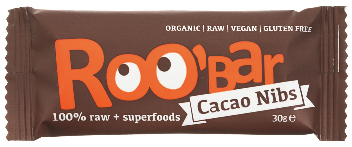ROOBAR Cacao Nibs Organic батончик, 30 г