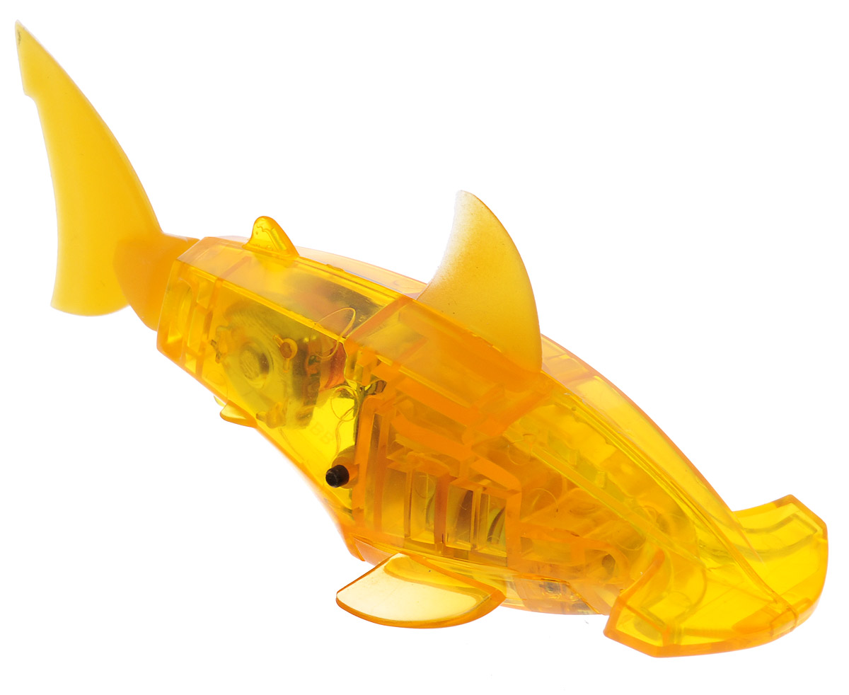 HexBug Микро-робот AquaBot с аквариумом цвет желтый460-3673 HexBug Микро-робот AquaBot с аквариумом цвет желтый460-3673Уникальный микро-робот Hexbug Aquabot изготовлен из безопасного пластика и выполнен в виде забавной рыбки. Теперь микро-роботы осваивают и водные глубины! Все что нужно - это прозрачная емкость и простая водопроводная вода. Бросьте Aquabot в жидкость, он почувствует комфортную для себя стихию и радостно зашевелит хвостом. Несколько режимов работы робота позволяют ему точно имитировать движение настоящей рыбки, неспешно плавая на поверхности или быстро погружаясь на глубину. Робот Aquabot плавает как настоящая рыба и непредсказуем в направлении движения. Если микро-робот замер, то достаточно просто всколыхнуть аквариум, и он снова поплывёт. Вне воды он автоматически выключается. В комплект входит пластиковый аквариум. Для работы игрушки необходимы 2 батарейки типа LR44 (в комплекте).