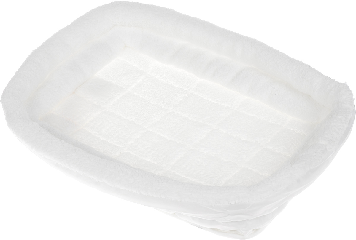 Лежанка для животных Midwest Quiet Time Double Bolster, с двойным бортом, 58 x 45 см40324-FS Лежанка для животных Midwest Quiet Time Double Bolster, с двойным бортом, 58 x 45 см40324-FSЛежанка для животных Midwest Quiet Time Double Bolster с двойным бортиком изготовлена из искусственной овчины. Бортик можно поднять, что обеспечит животному дополнительную глубину лежанки, либо опустить. Основание снабжено 4 резинками для крепления. Подходит для клеток, переносок, автомобилей. Лежанка легко складывается для хранения и перевозки. Возможна машинная стирка при 30°С или сухая чистка. Материал наполнителя: полиэстерфайбер, латексный спонж. Материал основы: 35% хлопок, 65% полиэстер. Материал верхнего покрытия: 100% акрилфайбер. Размер в сложенном виде: 58 х 45 х 11 см. Размер в разложенном виде: 71 х 51 х 5 см.