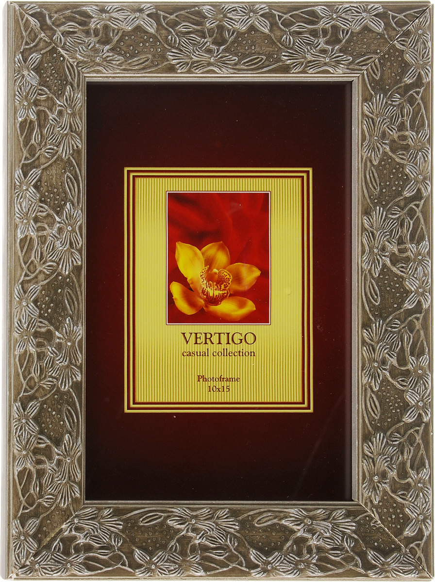 Фоторамка Vertigo Calabria, 10 х 15 смW5049/888 Фоторамка Vertigo Calabria, 10 х 15 смW5049/888Фоторамка Vertigo Calabria выполнена в классическом стиле из натурального дерева и стекла, защищающего фотографию. Изделие декорировано рельефным изображением цветов по периметру. Рамка оснащена двумя специальными отверстиями для подвешивания на стену. Такая фоторамка поможет вам оригинально и стильно дополнить интерьер помещения, а также позволит сохранить память о дорогих вам людях и интересных событиях вашей жизни.