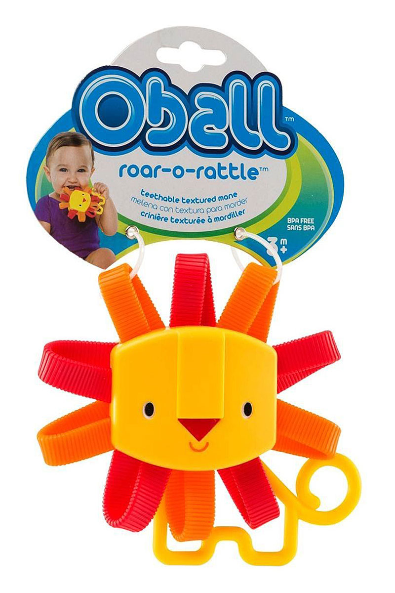 Oball Развиващая погремушка Львенок81522 Oball Развиващая погремушка Львенок81522Развивающая погремушка Oball Львенок выполнена в ярком красочном дизайне и полностью безопасна для ребенка, так как не имеет острых углов и мелких деталей. Погремушка выполнена в виде симпатичного львенка с большой головой в обрамлении пластиковой рельефной гривы. В голове скрыты гремящие элементы, которые издают забавные звуки, когда малыш трясет игрушку. Погремушку удобно держать маленькими ручками. Погремушка Oball развивает цветовое и слуховое восприятие, ловкость и координацию движений. Не содержит бисфенол А.