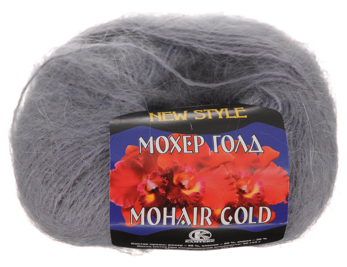Пряжа для вязания Камтекс Мохер голд, цвет: серый (169), 250 м, 50 г, 10 шт488831_169 Пряжа для вязания Камтекс Мохер голд, цвет: серый (169), 250 м, 50 г, 10 шт488831_169Пряжа для вязания Камтекс Мохер голд изготовлена из натурального мохера с добавлением хлопка и акрила. Пряжа из такого материала обладает повышенной прочностью и эластичностью, а изделия получаются теплые и уютные. Скрутка нити плотная, равномерная, хорошо скользит по спицам, вяжется очень легко. Петли выглядят аккуратно, а натуральный мохер обеспечивает теплоту, легкость и превосходный внешний вид. Нить можно комбинировать с полушерстяными пряжами для смягчения рисунка, придания благородной пушистости фактуре нити, а также для улучшения тепловых характеристик. Пряжа прекрасно подходит для создания зимних вещей: свитеров, кардиганов, жилетов, шапок, беретов, палантинов, шарфов, перчаток, варежек. Не колется и может использоваться для изготовления детской одежды. Благодаря содержанию синтетических волокон, изделия из Камтекс Мохер голд отлично держат форму, не вытягиваются, катышки не образуются, тонкая нить великолепно смотрится в самых...